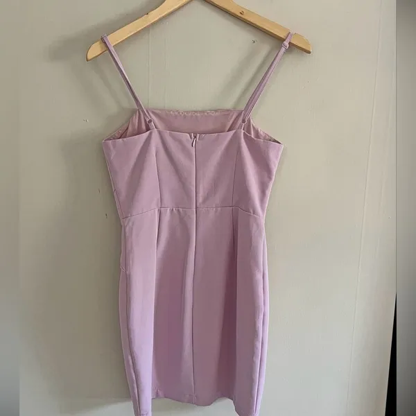 Superdown Revolve Mini Dress S Pink Ruched Bodycon Spaghetti Strap Going Out - Image 9