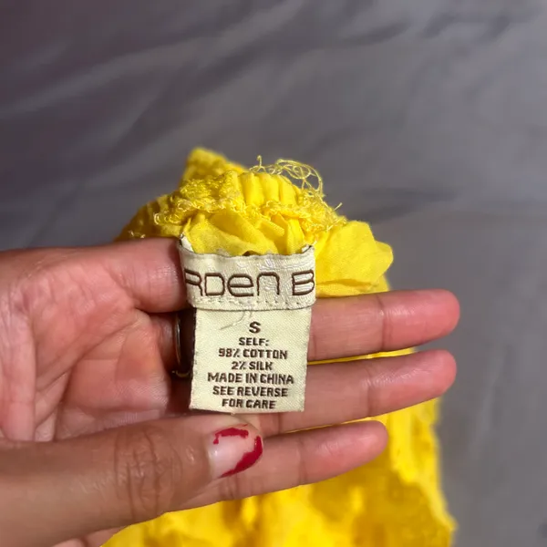 Arden B Yellow Off The Shoulder Blouse - Image 3