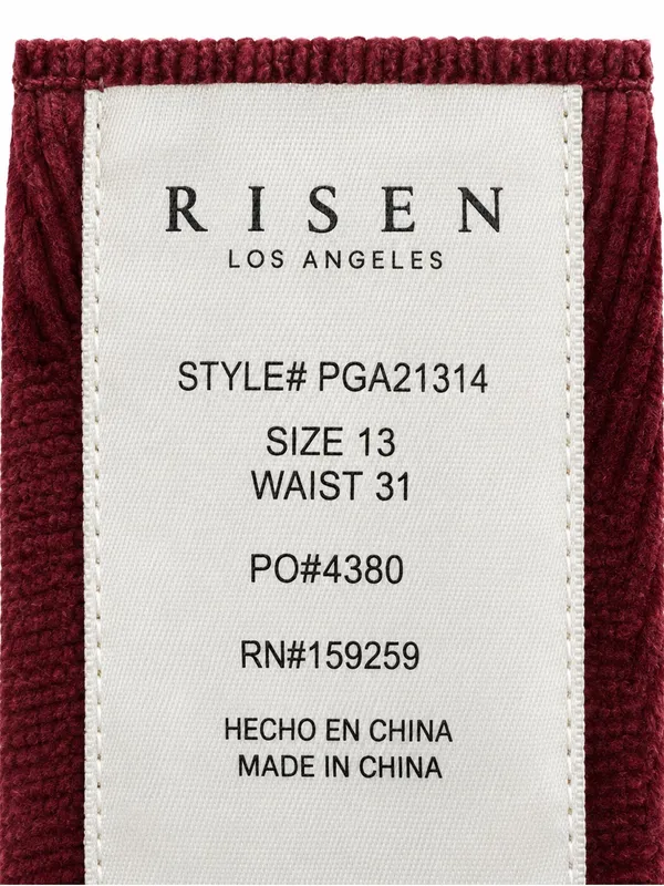 Risen Jeans Size 13/31 Brick Red Corduroy High Rise Wide Leg Pants - Image 4