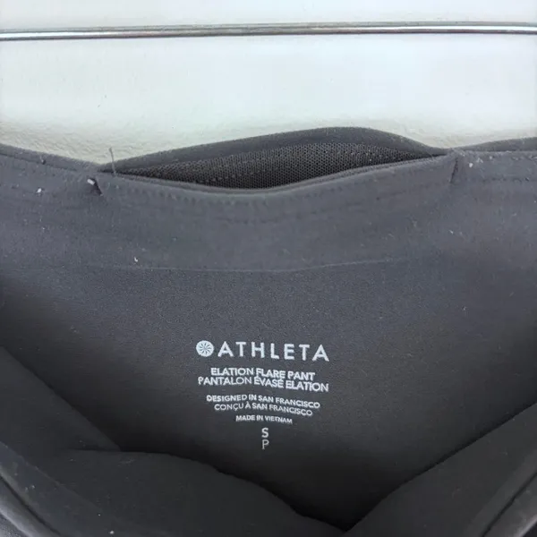 Athleta Elation Ultra High Rise Flare Pant Black Soft Yoga Stretch Size Small - Image 7