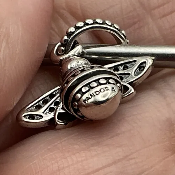 Pandora 398840C01 Sparkling Queen Bee Pendant Sterling Silver CZ Retired - Image 11