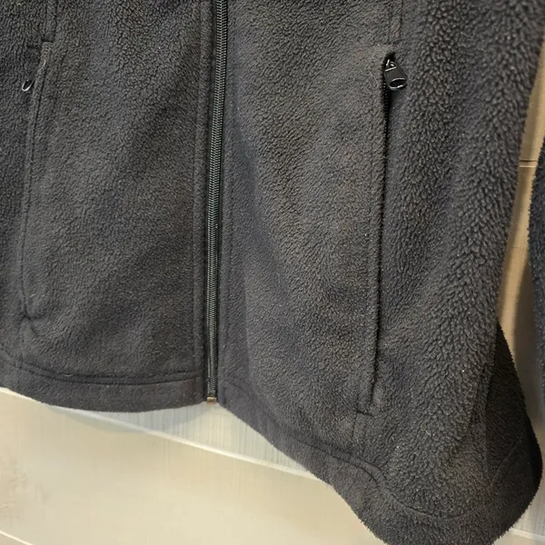 {S} Columbia Hooded Full Zip Up Drawstring Jacket Dark Gray Black - Image 6