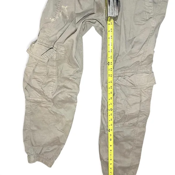 Garage Cargo Jogger Pant Size XS Taupe Khaki Utility Performance Bleach Stained - Image 8