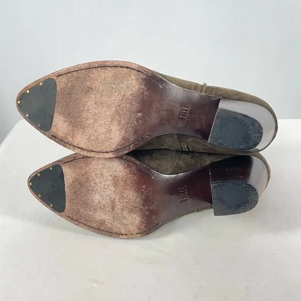 Frye Renee Seam Suede Short Boot in Brown‎ Size 10 - Image 9