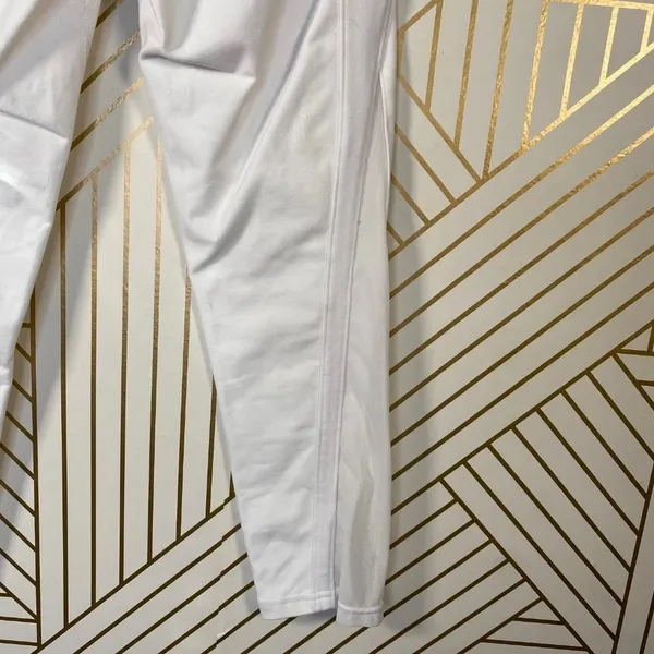 Alo Yoga Cropped Leggings Ride Reshare Restore‎ Mesh Panels White Size Medium - Image 7