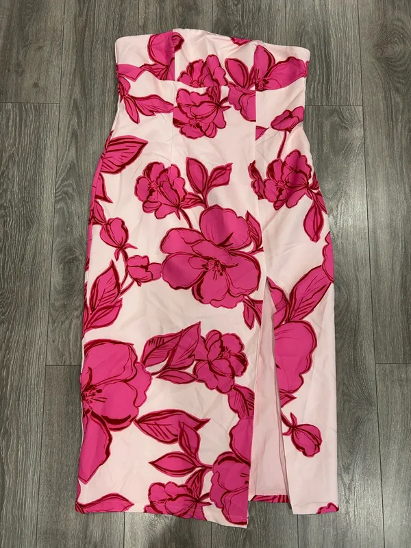 New Showpo Shantelle Midi Dress Strapless Bodycon Back Split Dress Size Large - Image 7