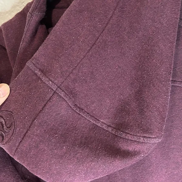 Lululemon Light As Warmth Scuba Hoodie Size 6 Heathered Dark Adobe - Image 6