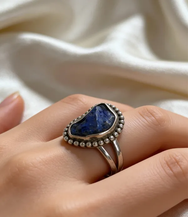 Lapis Lazuli Sterling Silver Ring - Image 2
