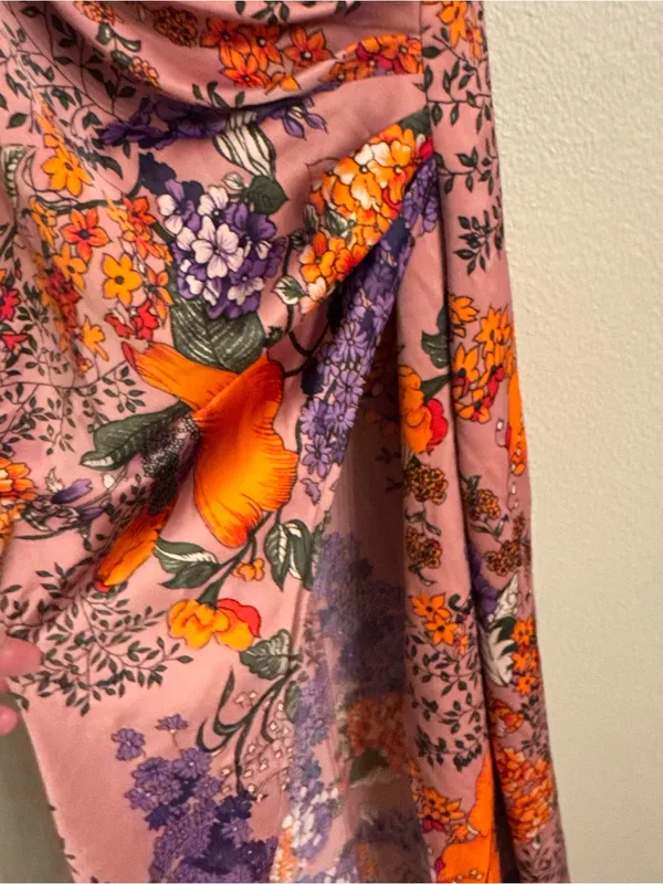 URBAN OUTFITTERS Lily‎ Satin Wrap Midi Dress - Image 3