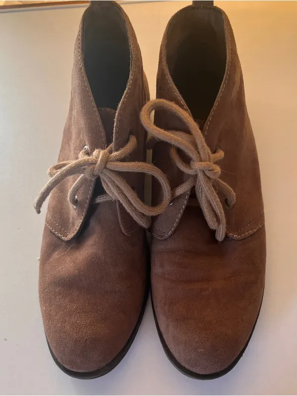 Women’s Lace-Up Suede Ankle Boots in Brown - Image 4