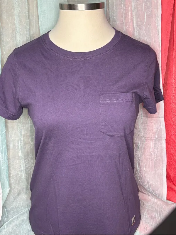 Duluth Trading Co Women's Short-Sleeve Pocket Tee - Deep Purple - Image 2