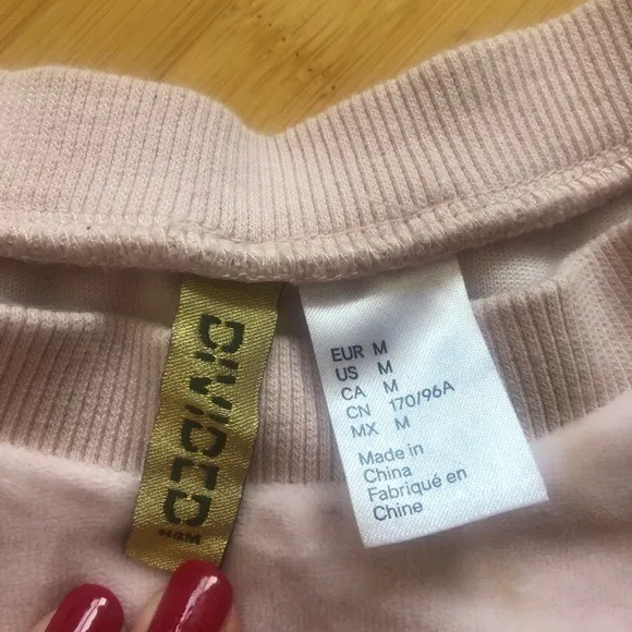 Forever 21 Christmas Sweater Light Pink Crushed Velvet Velour Crew Neck Medium - Image 3