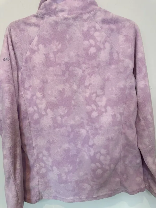 Columbia Sportswear Company Fleece Pullover Size M Purple Tie Dye - Image 5