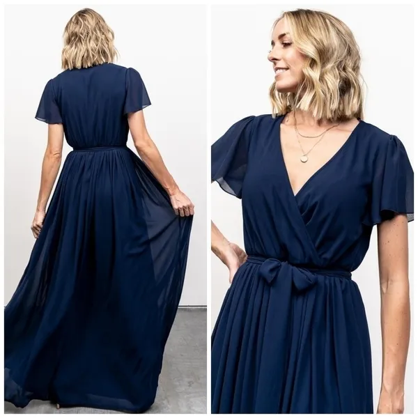 Baltic Born Kristina Maxi Dress Navy - Image 3