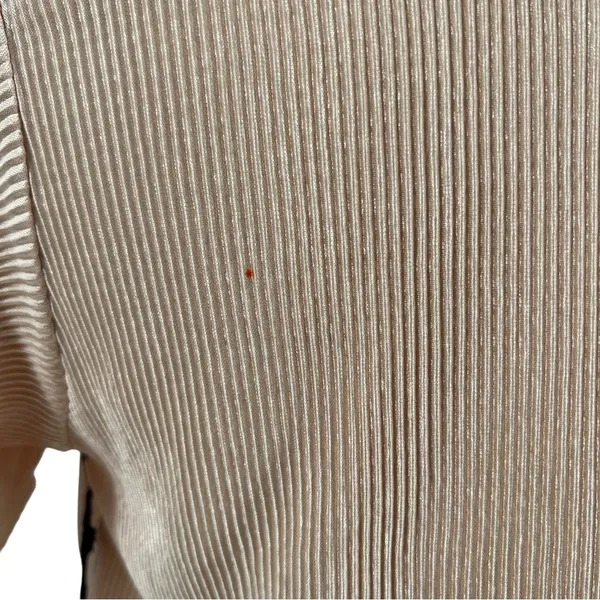 ASTR the Label Plisse Metallic Flutter Sleeve Surplice Wrap Blouse Rose Gold XL - Image 5