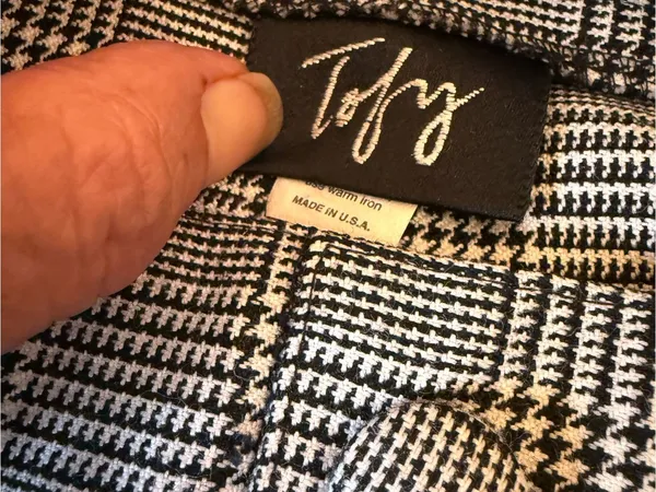 Lily Black & White Plaid Circle Skirt - Image 3