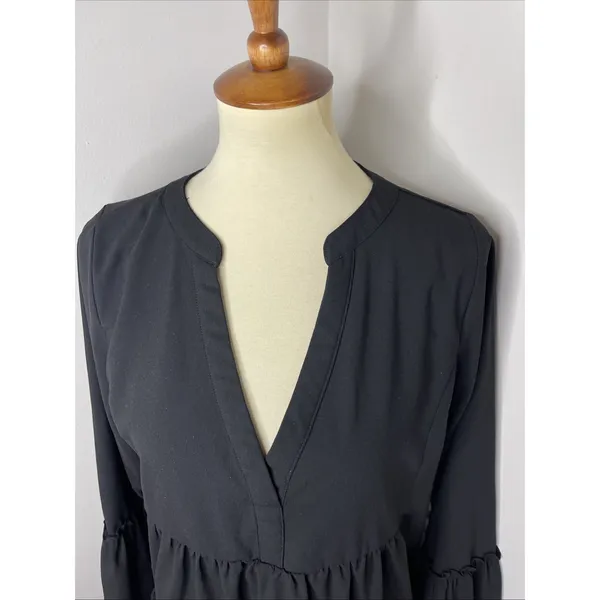 Tuckernuck Pomander Place Black Kenzo Crepe‎ Blouse Top Women's Size Medium - Image 7