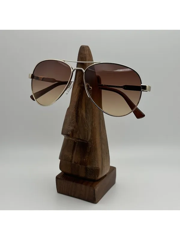 G by Guess Aviator Sunglasses with Gradient Brown Lenses - Image 2