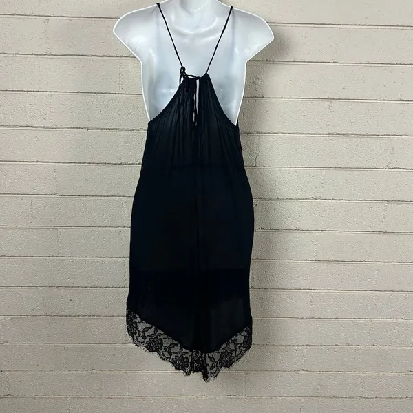 Free People Intimately Easy Livin Slip Black Embroidered Dress size XS - Image 5