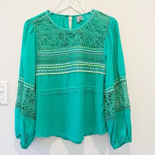 ANTHROPOLOGIE BLNK LONDON Sunshine Pheasant Top size‎ Small - Image 4