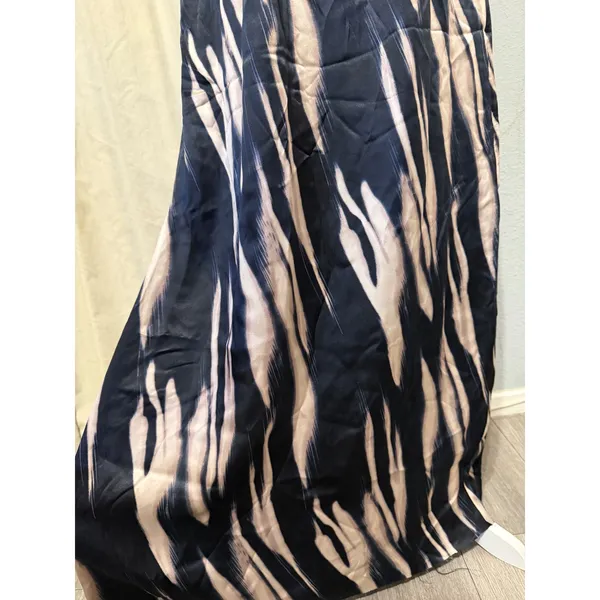 Marciano Los Angeles One Shoulder Maxi Dress Size S Navy Champagne Grecian‎ Slit - Image 13