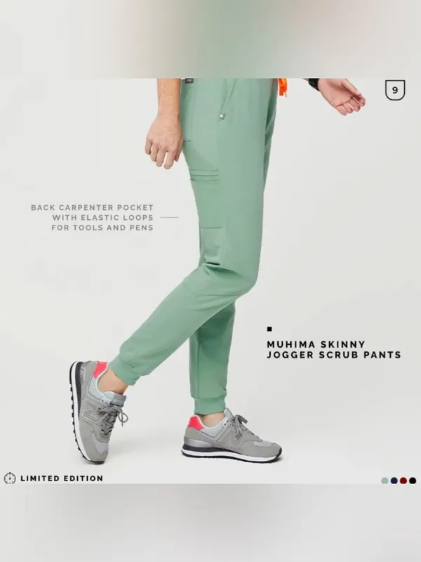 Figs Women's Zamora Pants- Jade Muhima - Skinny Jogger Scrub Limited Edition - Image 3