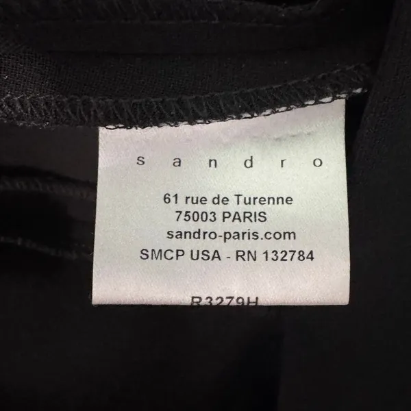Sandro Paris Strapless Peplum Dress Size 8 Black Embellished Cocktail Party Chic - Image 11