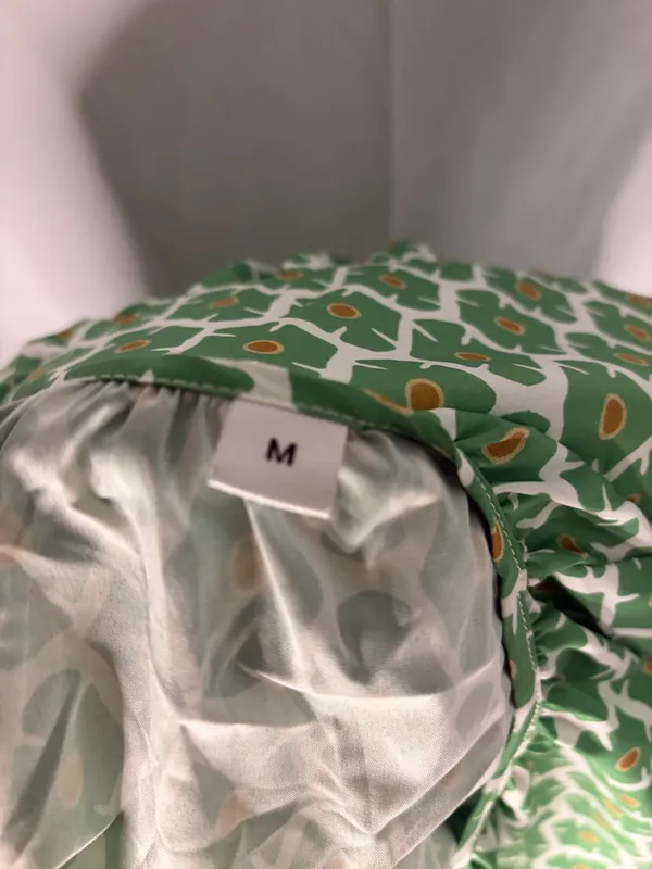 Green Patterned Maxi Dress Size M - Image 4