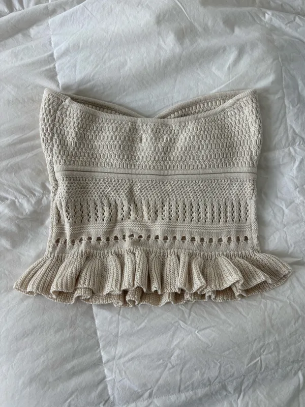 Beige Knit Top Aerie - Image 4