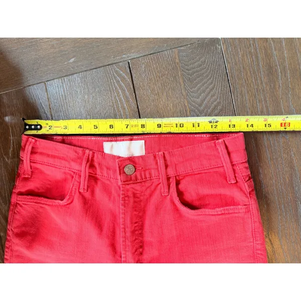 Mother Superior The Hustler Ankle Fray Jeans Womens Mars Red Size 28 1117-544 - Image 7
