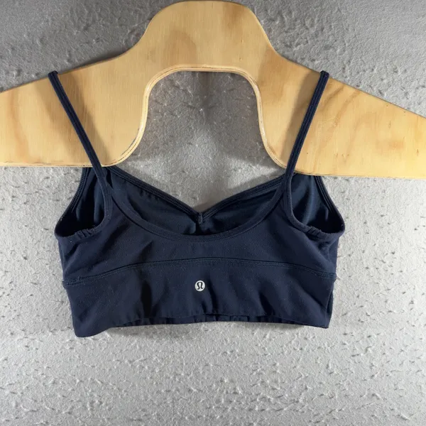 3117 | Lululemon Flow Y Bra Nulu Yoga Sports Bra Navy Blue Women Size 8 - Image 2