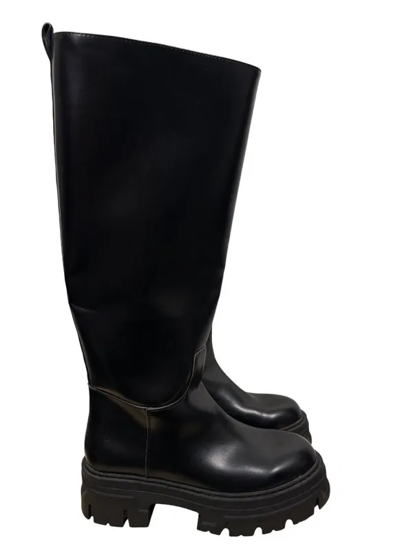 H&M Chunky Knee High Lug Sole Boots Size 7 - Image 3