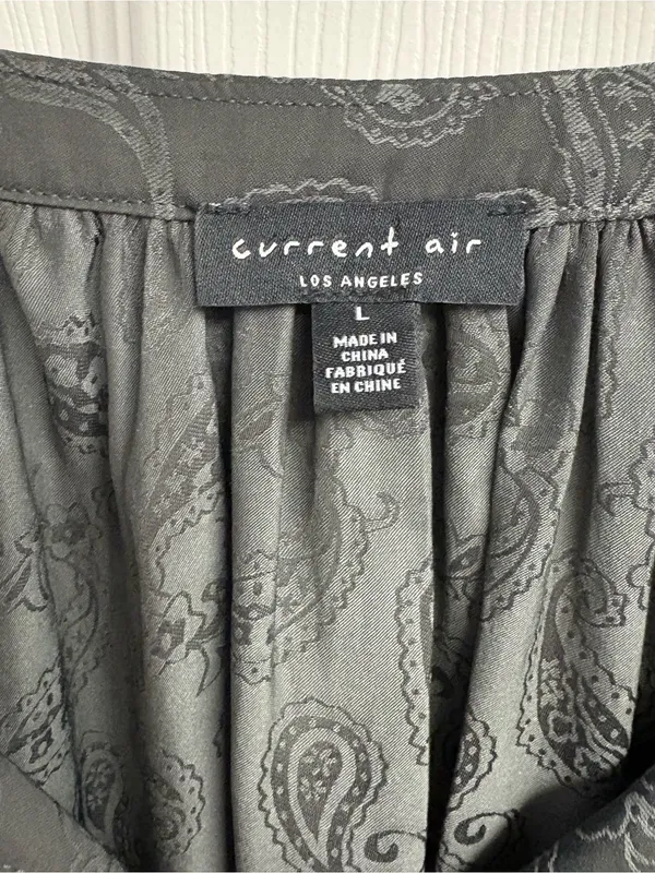 Current Air Anthropologie Floral Balloon Sleeve Blouse Size Large - Image 3