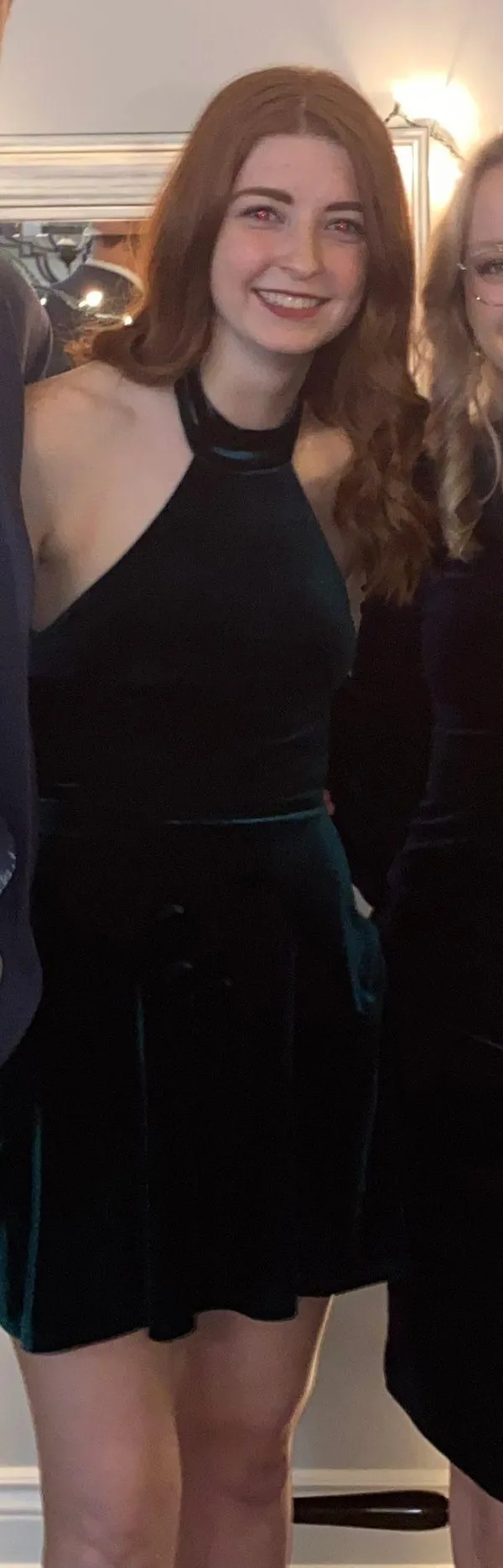 Boutique green velvet halter dress - Image 3