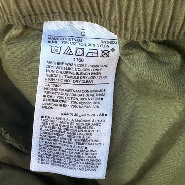 Old Navy Women’s Olive Poplin High Rise Tapered Cargo Elastic Cuff Jogger Size L - Image 6
