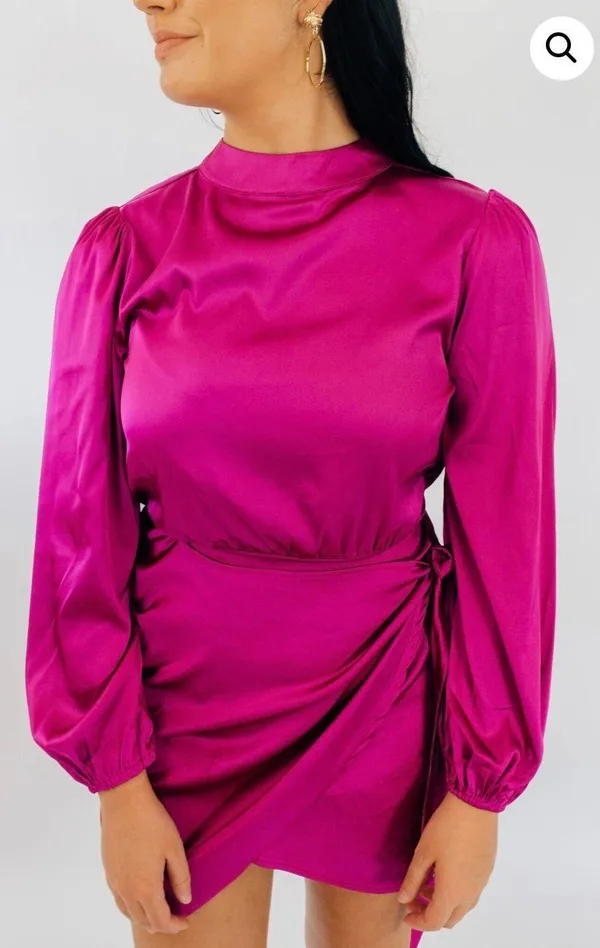 Entro Pink Satin Dress - Image 2