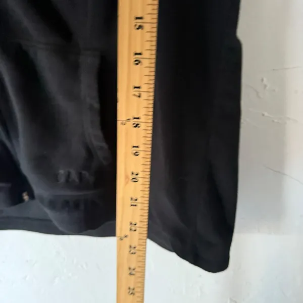 GAP Women Black Fleece Vest Full Zip Collar‎ Pockets XL Layering Preppy - Image 6
