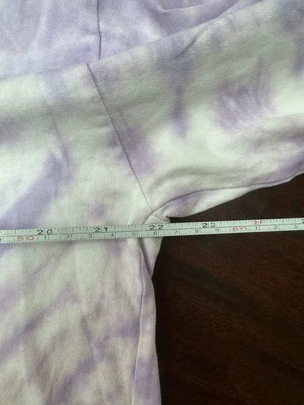 PINK Victoria’s Secret Tie Dye Purple and White Long Sleeve Tee - Image 5