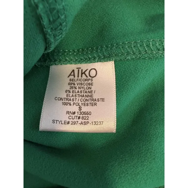 Aiko Green Sleeveless Sheath Dress Women’s Size Small Mesh Work‎ Career Cocktail - Image 12