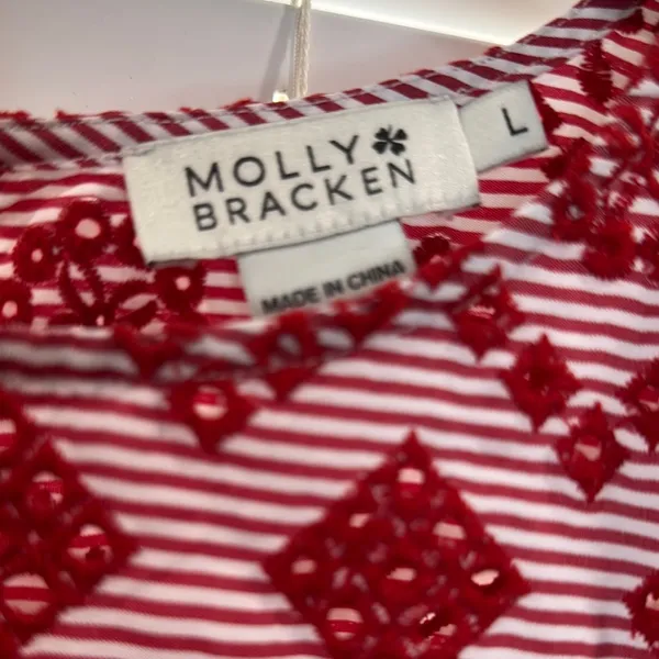 Molly Bracken Red eyelet Women's Top - Image 3