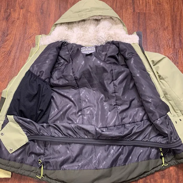 Boulder Gear Women’s Sz L Green Ski Snow Coat Jacket Full Zip Pockets Hooded - Image 9