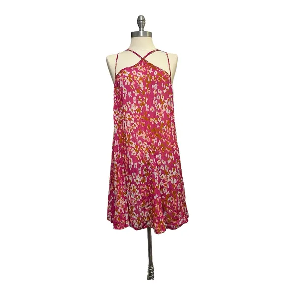 Anthropologie NWT Sz S Pink Floral Tunic Summer Dress Sleeveless Straps - Image 5