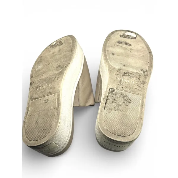 Vince 7 Walford platform slide sandal leather upper rubber sole nude designer - Image 7