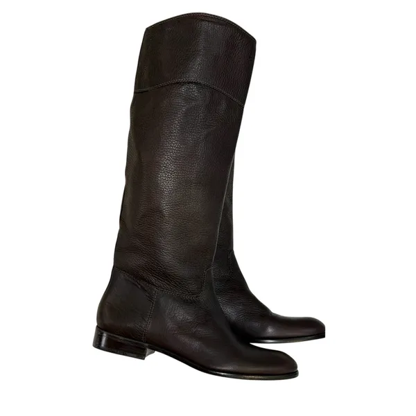Vero Cuoio Riding Leather Dark Brown Boots Womens |US 8.5 - Image 9
