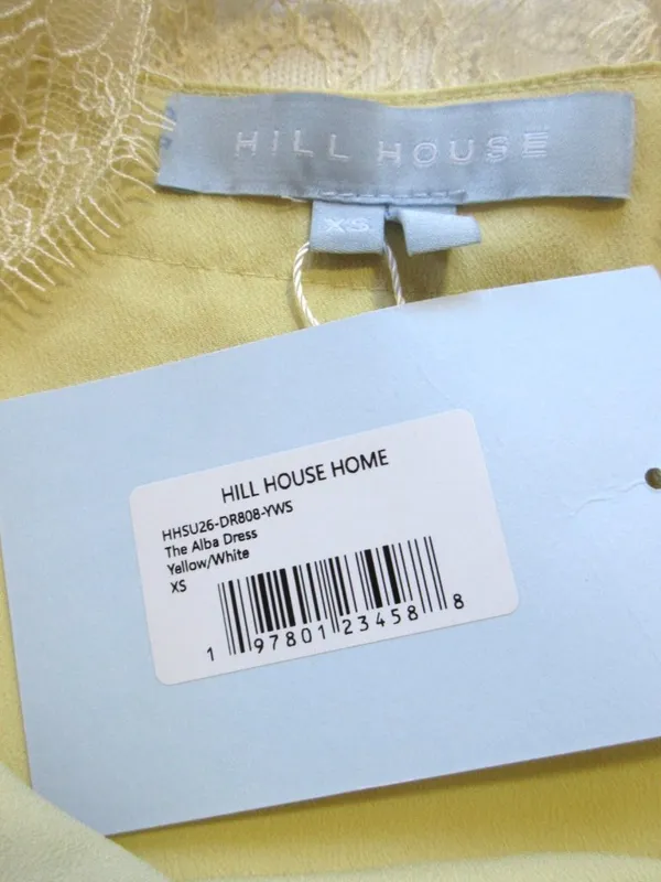 NWT Hill House Alba in Yellow White Lace Maxi Dress XS - Image 8