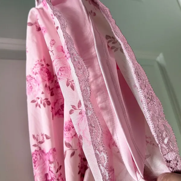 wild fable Pink Floral Lace-Trim Slip Chemise - Image 6