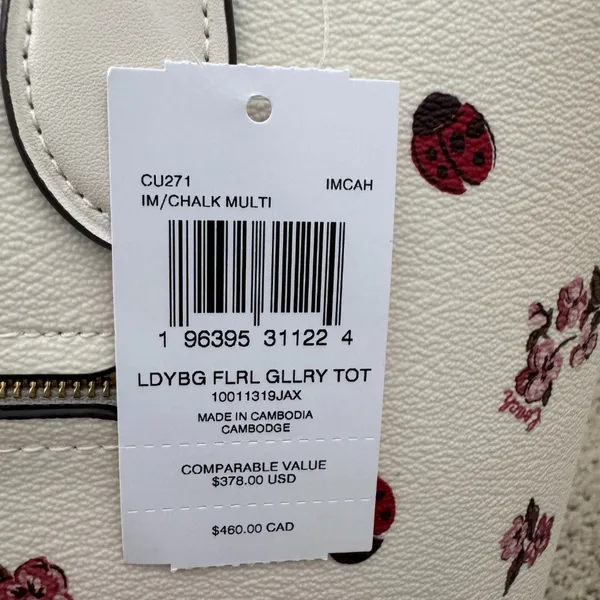 coach Gallery Tote Bag With Ladybug Floral Print cu271 - Image 4