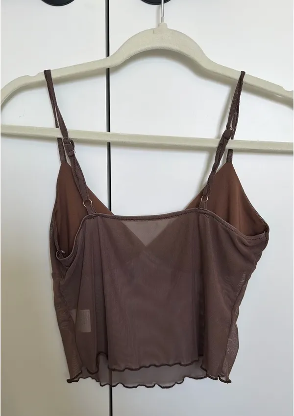 Amazon Brown mesh crop top - Image 2