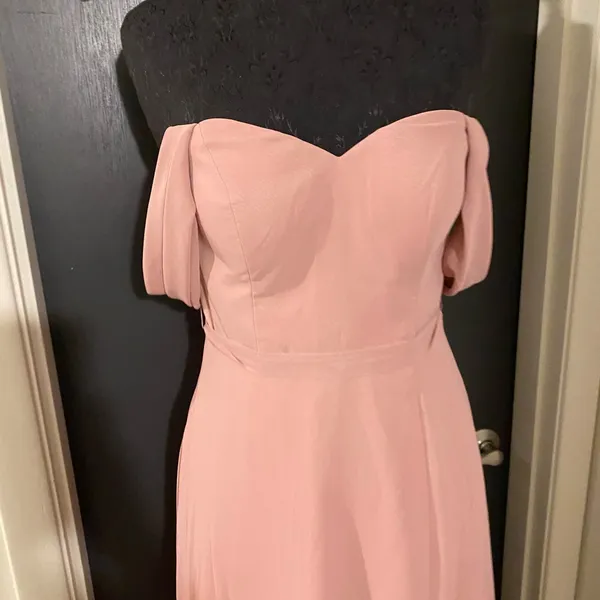💜 Azazie Aaron Dusty Pink Bridesmaid Dress with Sweetheart Neckline - Image 2