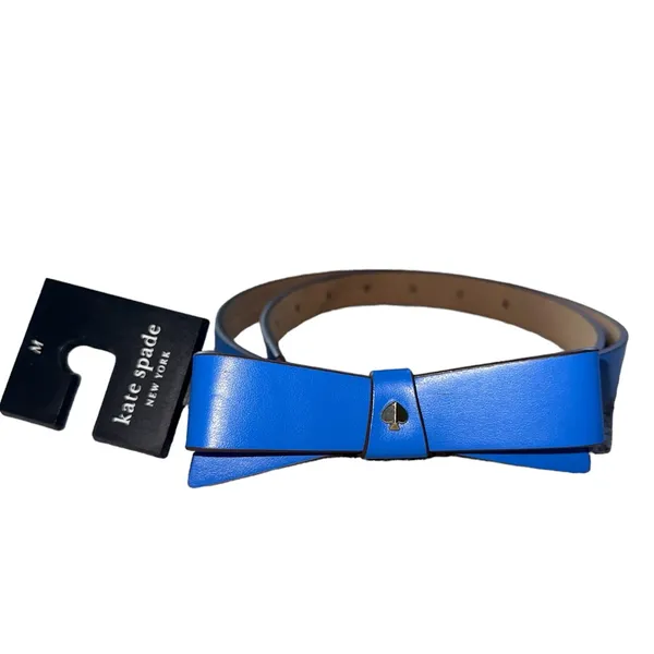NWT Kate Spade New York Skinny Bow Belt - Blue - Size M - Image 3